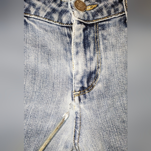 Paige Robertson Flare Womens Jeans 28 x 32 Distressed Stretch Bootcut USA Made - Picture 5 of 10